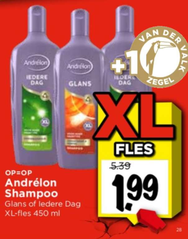 Andrélon Glans & Iedere Dag XL Fles *€1.99*