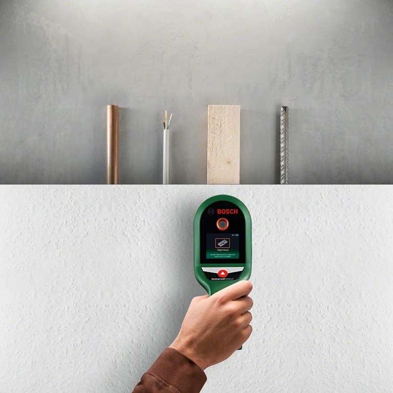 Bosch Stud Finder UniversalDetect (max. detection depth wooden studs/live cable/metal: 25/50/100 mm, in cardboard box)