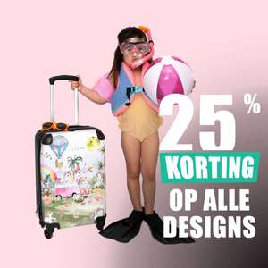 25% korting op koffer met eigen ontwerp/foto