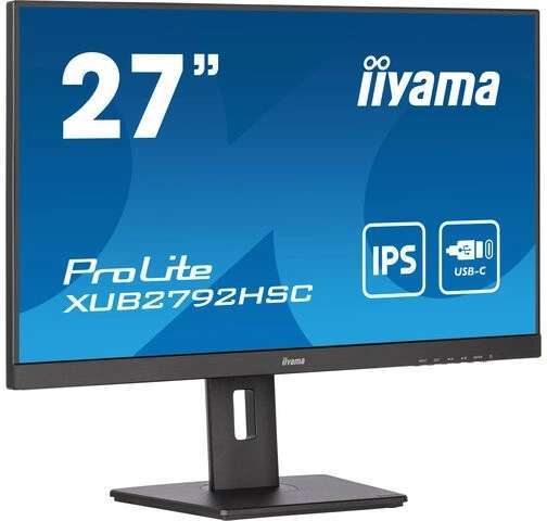 Iiyama ProLite XUB2792HSC-B5 27" Monitor (Full HD • 75Hz • IPS • 4ms • USB-C)