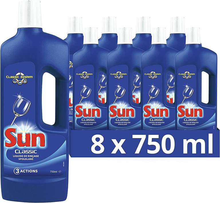 8 flessen sun classic spoelglans €14,14