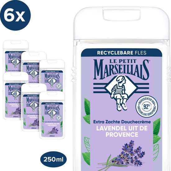 6x Le Petit Marseillais Douchecrème Lavendel