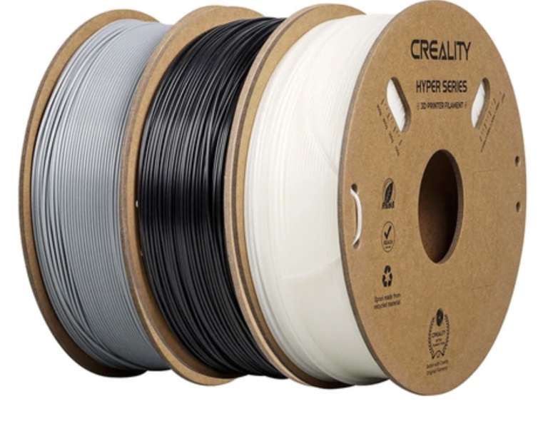 Creality Hyper-ABS 3 kilo Filament - zwart, grijs en wit @ Geekbuying
