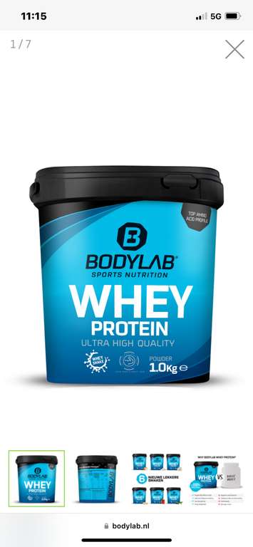 Whey Protein (1000g) 50% korting door Bodylab24