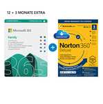 Microsoft 365 Family 15 maanden | 6 gebruikers en 15 maanden Norton 360 deluxe voor 5 apparaten