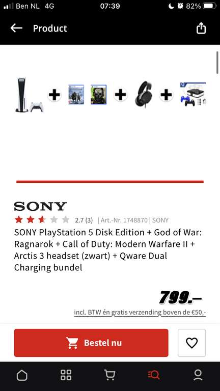 3x PS5 bundels (tijdelijk) online op vooraad