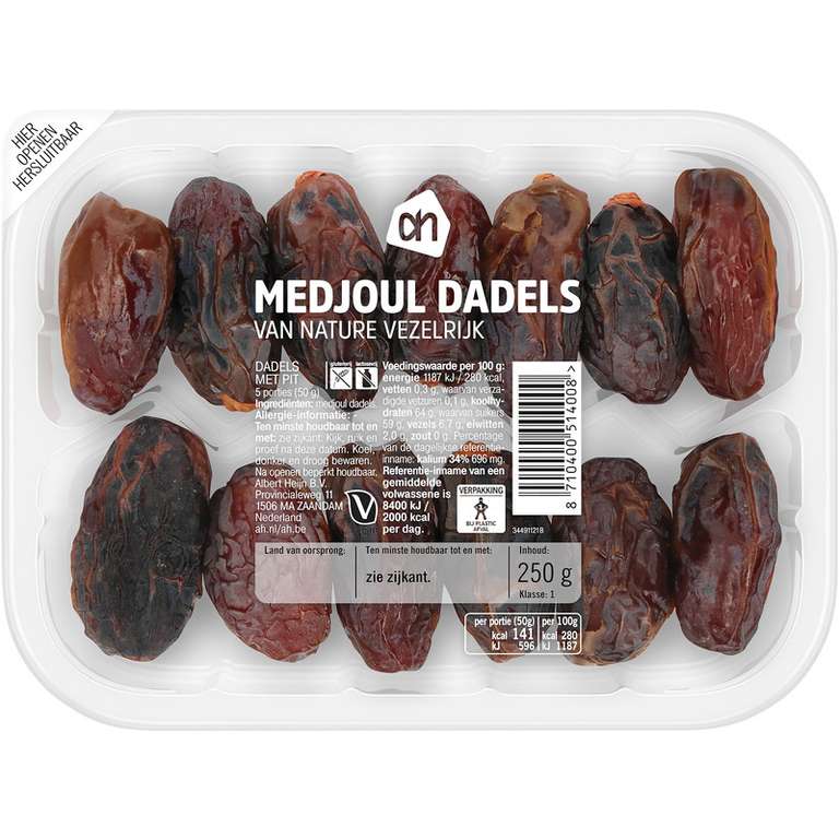 250 gram AH Medjoul dadels van €3,50 voor €2