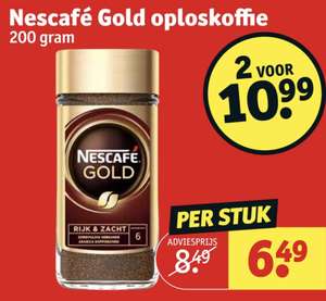 Kruidvat: 2 stuks Nescafé Gold oploskoffie