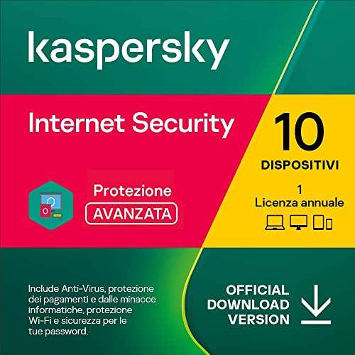 Kaspersky Internet Security 2022 | 10 Devices | 1 User | 1 Year | PC/Mac | Activation code by email
