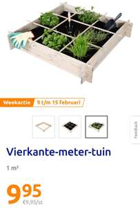 Vierkante-meter-tuin plantenbak, eigen groente verbouwen