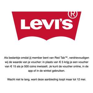 €15 korting vanaf €99 - ook bovenop sale @ Levi's