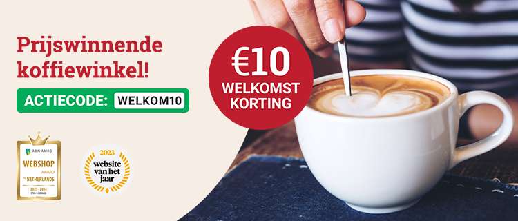 Weer 10 euro korting bij koffievoordeel.nl plus 3.75% cashback