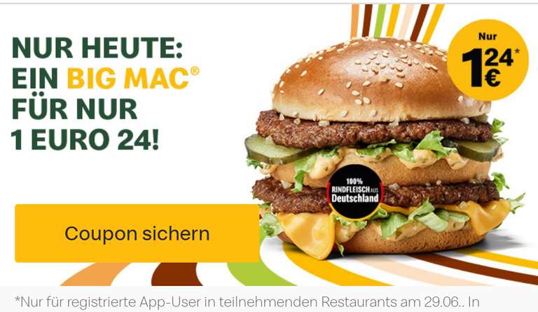 [Grensdeal Duitsland] Big Mac voor 1 EURO 24