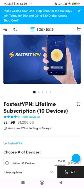 Fastest VPN lifetime 10 devices, 93%korting