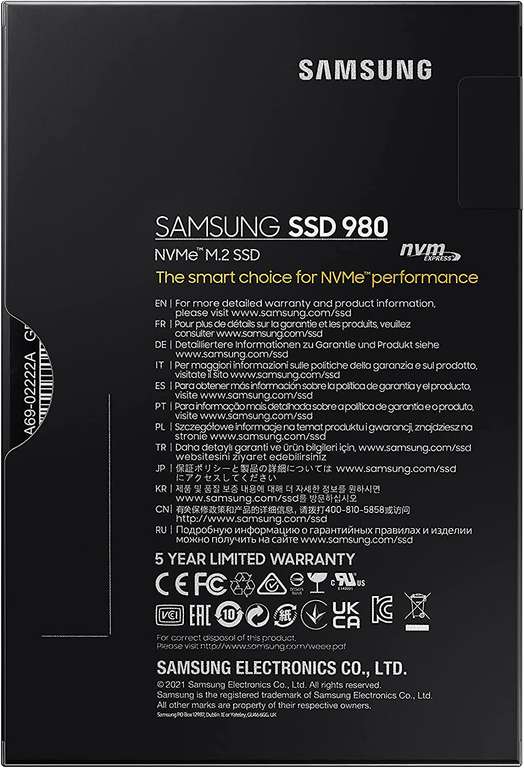 Samsung 980 M.2 NVME 1TB SSD [Prime Exclusief]