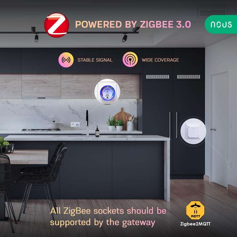 Nous A1Z Zigbee smart plug (2-pack) met energiemonitoring