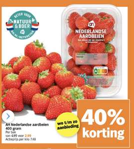 AH Nederlandse Aardbeien met 64% korting