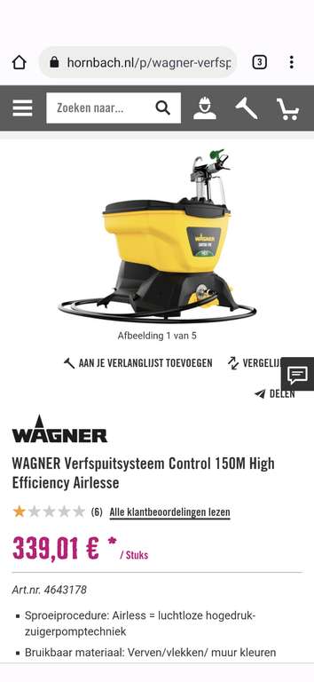 WAGNER Verfspuitsysteem Control 150M