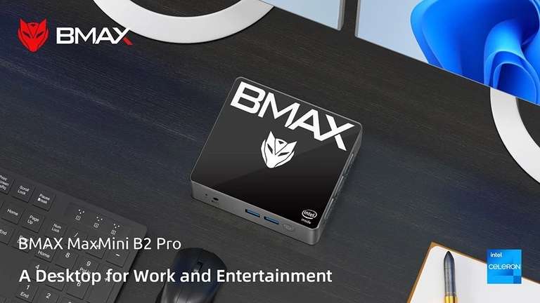 BMAX B2 Pro Mini PC (8GB, 256GB, Intel J4105, Windows 11) voor €120,76 @ Geekbuying