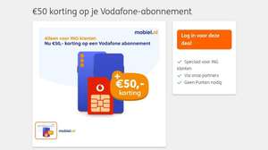 ING KLANTEN: €50,- korting op jouw Vodafone abonnement (geen punten nodig)