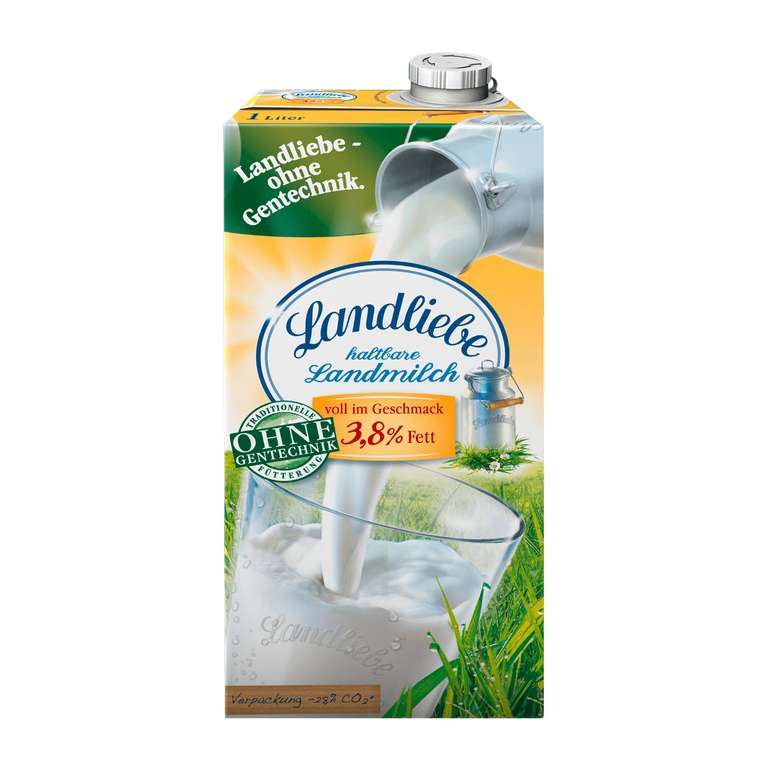 Landliebe houdbare (half)volle melk 12-pack (€0,96/liter@ Edeka DE [Grensdeal]