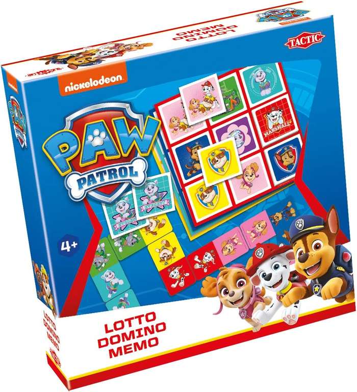 PAW Patrol 3-in-1 spel (domino, lotto, memo) voor €5,33 @ Amazon NL / Bol.com