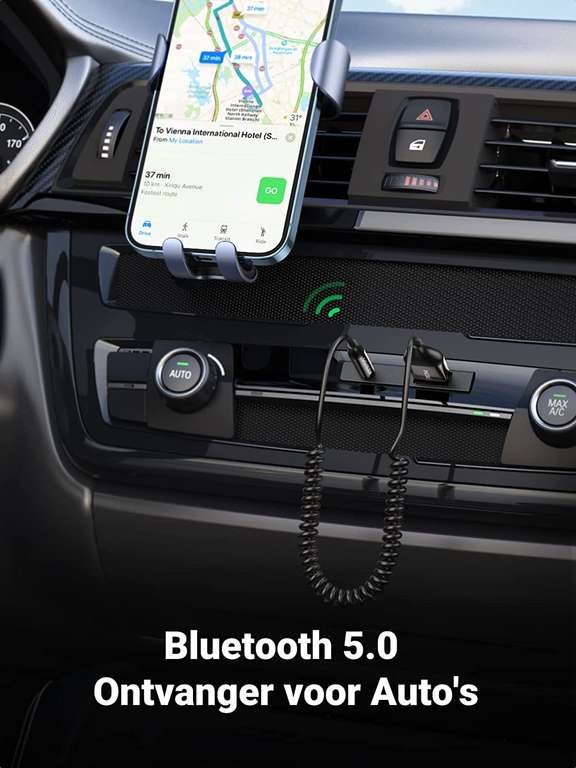 [Prime] UGREEN Auto Bluetooth 5.0 AUX & USB ontvanger voor €9,86 @ Amazon NL