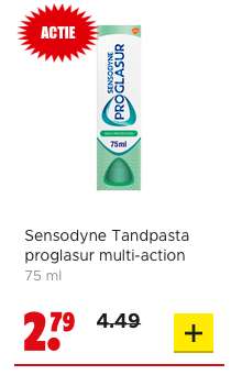 Diverse Sensodyne tandpasta voor € 2,79 per stuk