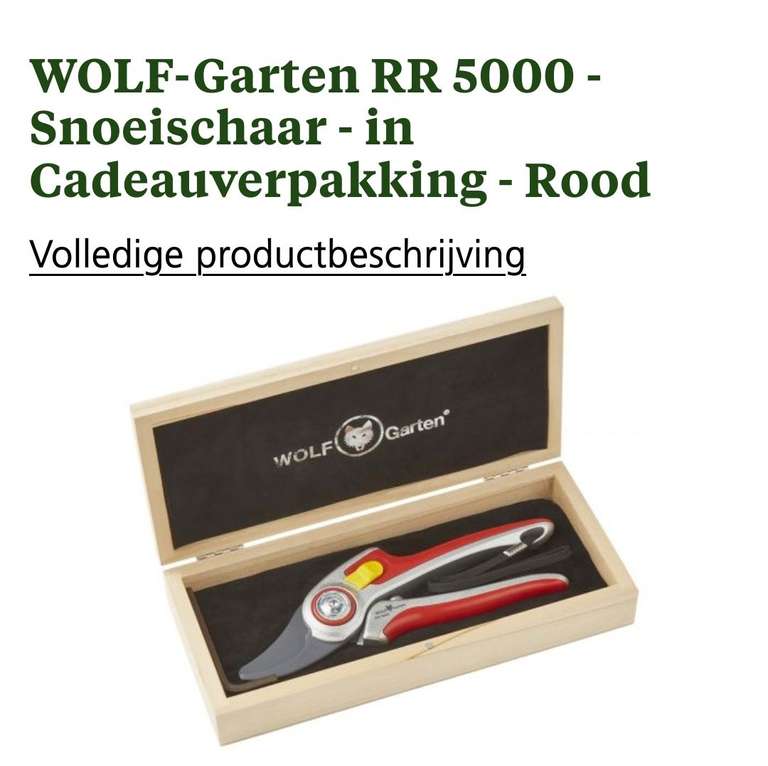 Wolf RR 5000 snoeischaar, in cadeau verpakking €20,..