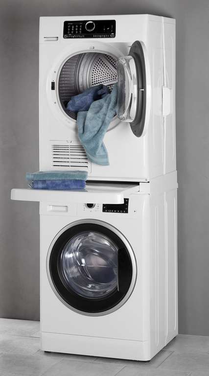 wpro SKS101 en SKP101: stapelkit tussen wasmachine en wasdroger