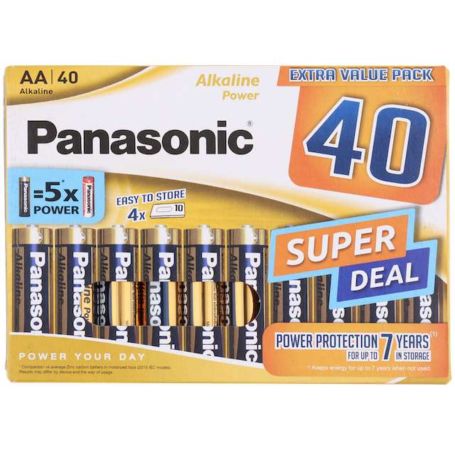 Panasonic 40stk 5x power batterijen aa&aaa
