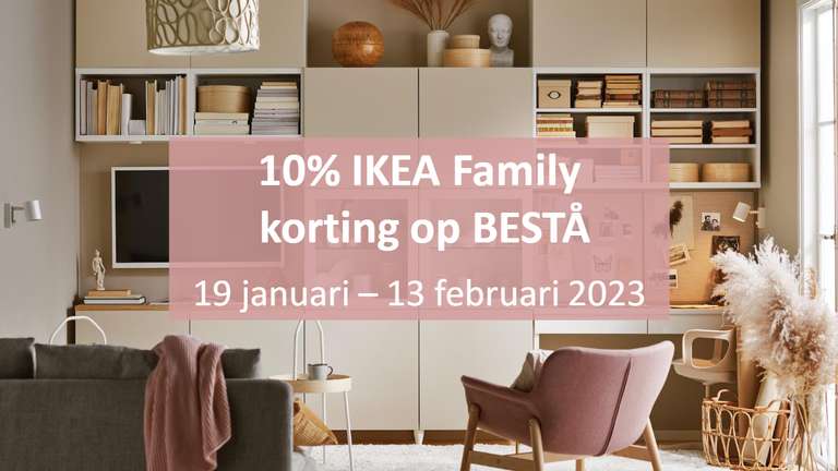 10% IKEA Family korting op alle BESTÅ onderdelen