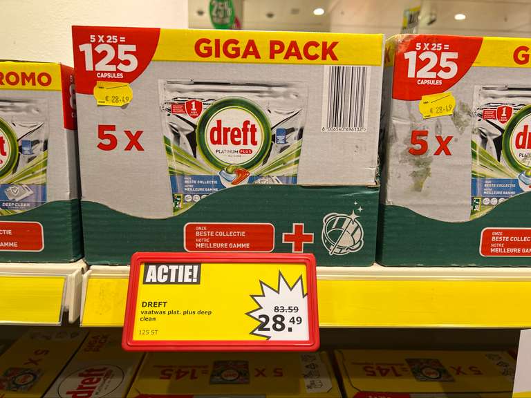 Dreft platinum all in one 170 tabs 25% extra korting (lokaal?)