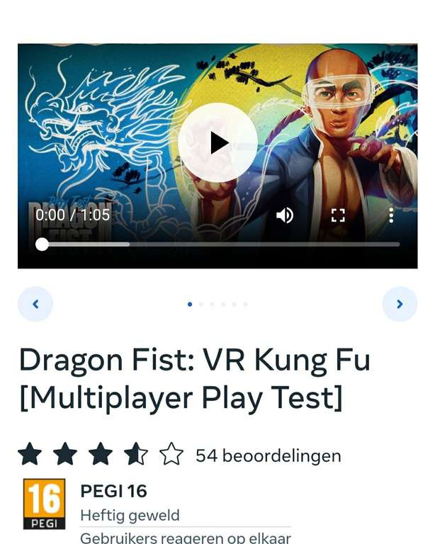 VR game Dragon Fist - 90% korting -Meta Quest + 2 games bonus