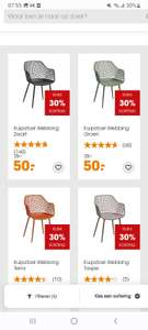 Tuinstoel Webbing nu 30% korting + 2+2 gratis. Per stoel 25 euro!