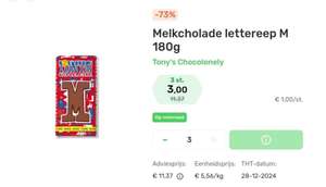 25% extra korting op alle chocolade