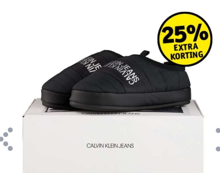 Calvin Klein pantoffels 25% met extra 25% korting voor €14,06 !!!