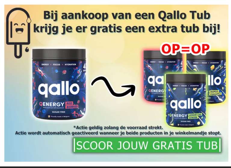 Qallo tub gratis bij aankoop Qallo tub