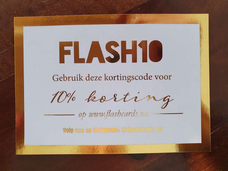 Flashcards 10% korting