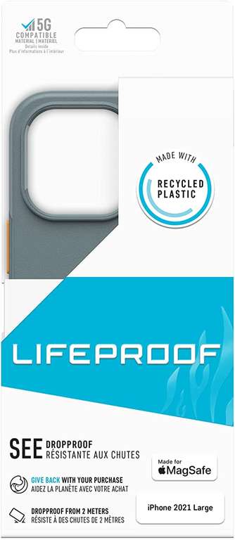 LifeProof SEE Case for iPhone 13 Pro with MagSafe, Shockproof Drop Resistant Up to 2 Meters, Ultra Thin Protective Case, Durable Made Black