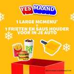 (BE) Gratis saus- en friethouder voor in de auto bij aankoop van large menu McDonald's