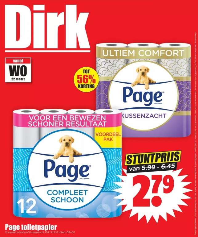 Dirk Page Toiletpapier €2.79