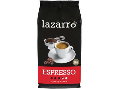 1 kg Lazarro espressobonen €6 @ Hoogvliet