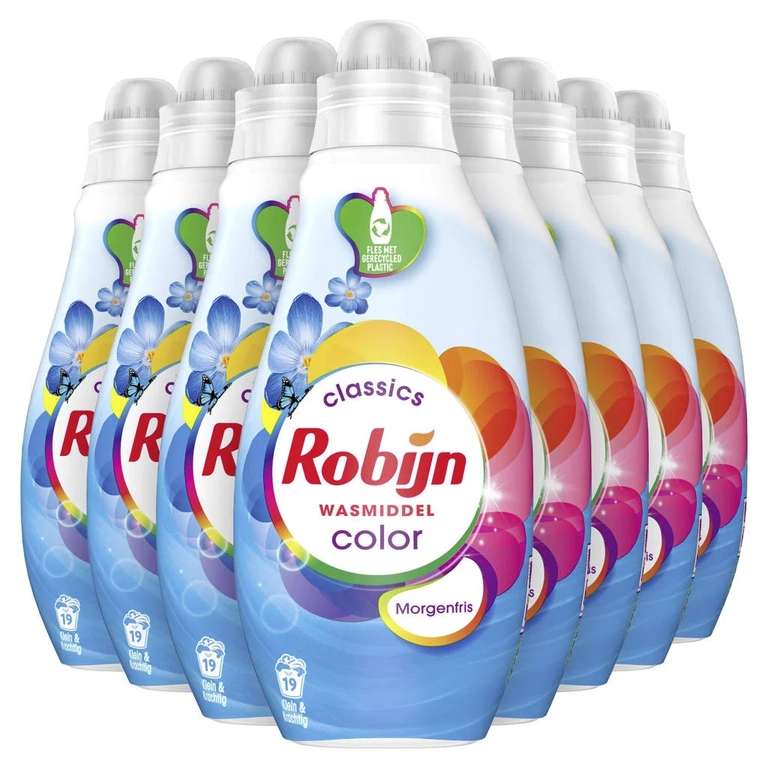 8x 665 ml Robijn Klein & Krachtig Morgenfris | 152x Wassen 75% korting
