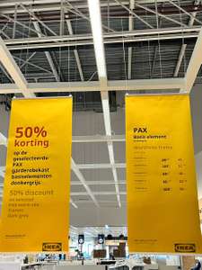 Ikea pax basiselementen grijs 50% korting
