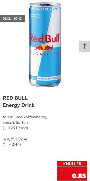 (Koufland) Red Bull Energy Drink (let op exclusief statiegeld)