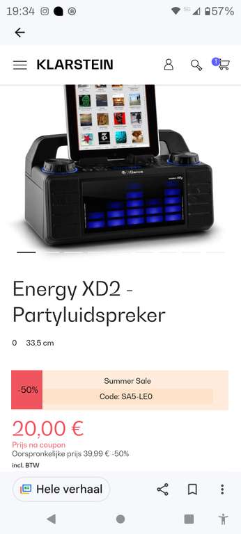 Klarstein Energy XD2 - Partyluidspreker