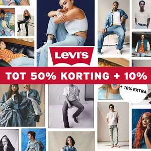 50% korting + 10% extra korting + 10% extra extra korting @ Levi's
