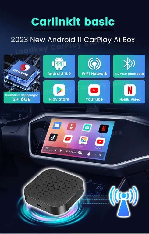 Carlinkit Wireless Carplay Android 11 Carlinkit Tbox Basic voor €59 @ Light in the Box