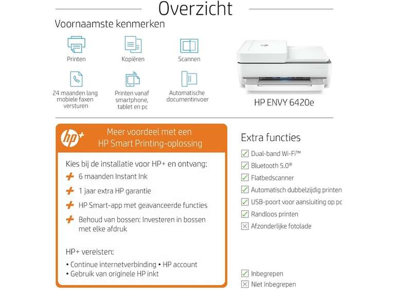 HP ENVY 6420e All-in-One printer incl. 9 maanden HP Instant Ink + HP 350 speaker voor €97,01 @ HP